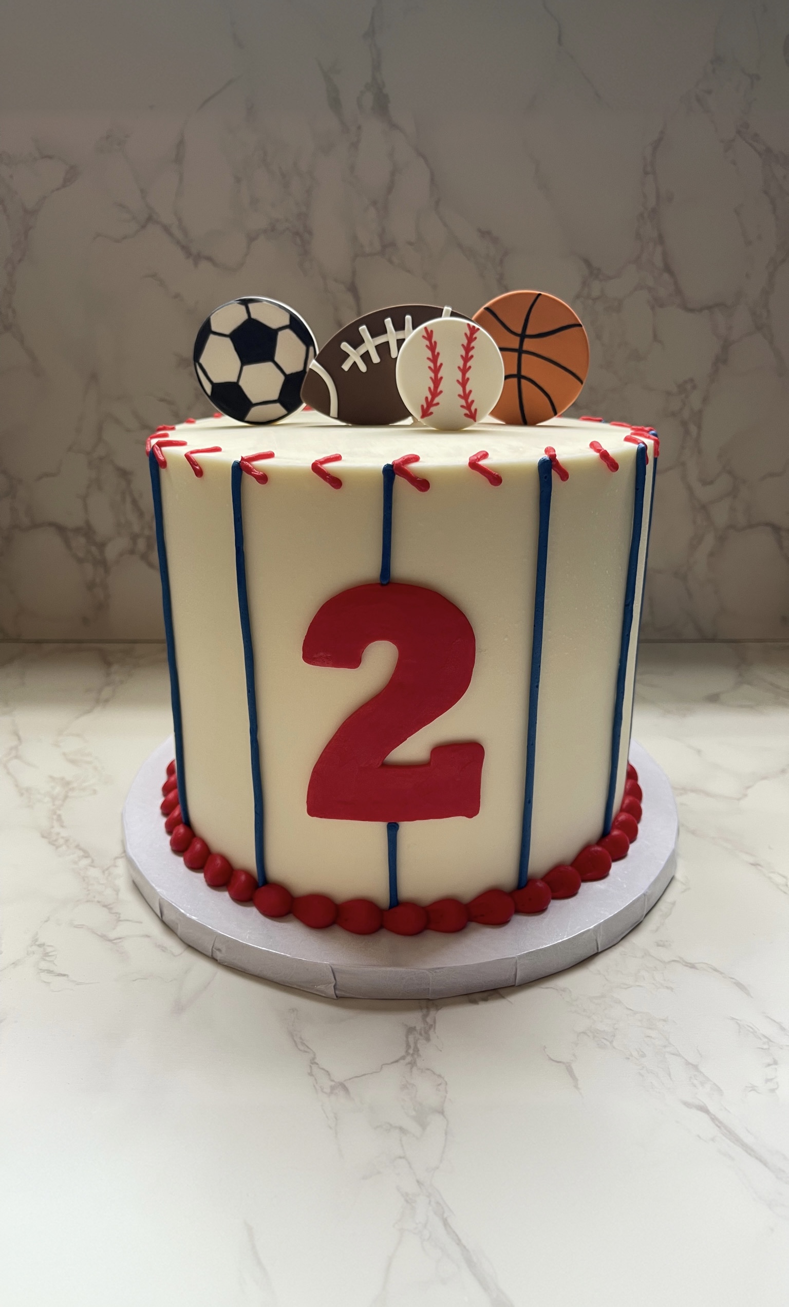 Refined tiered cake