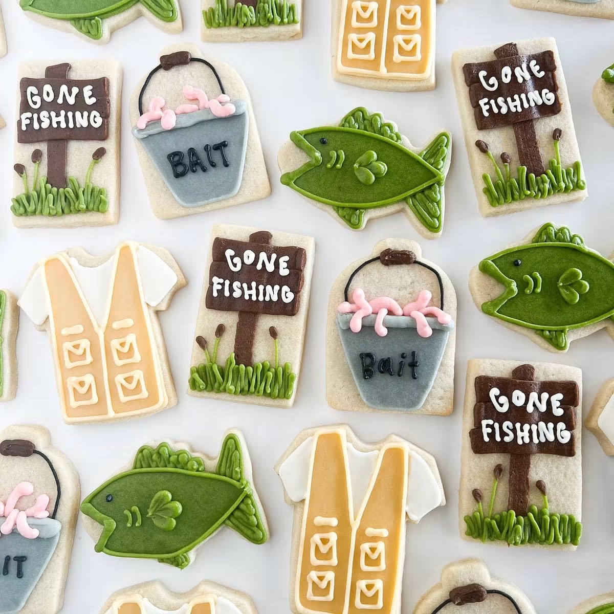 Hand-decorated sugar cookie set