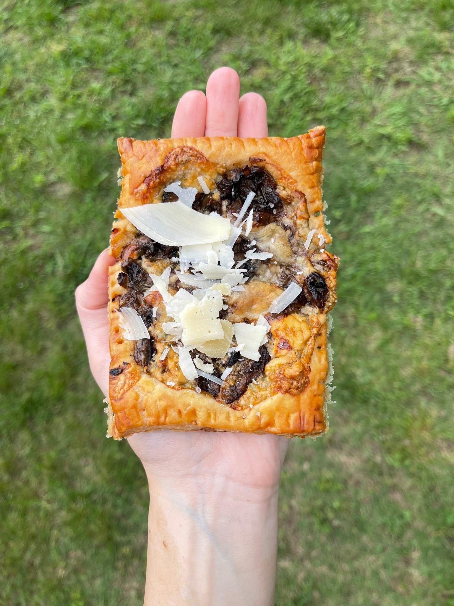 Golden puff pastry tart